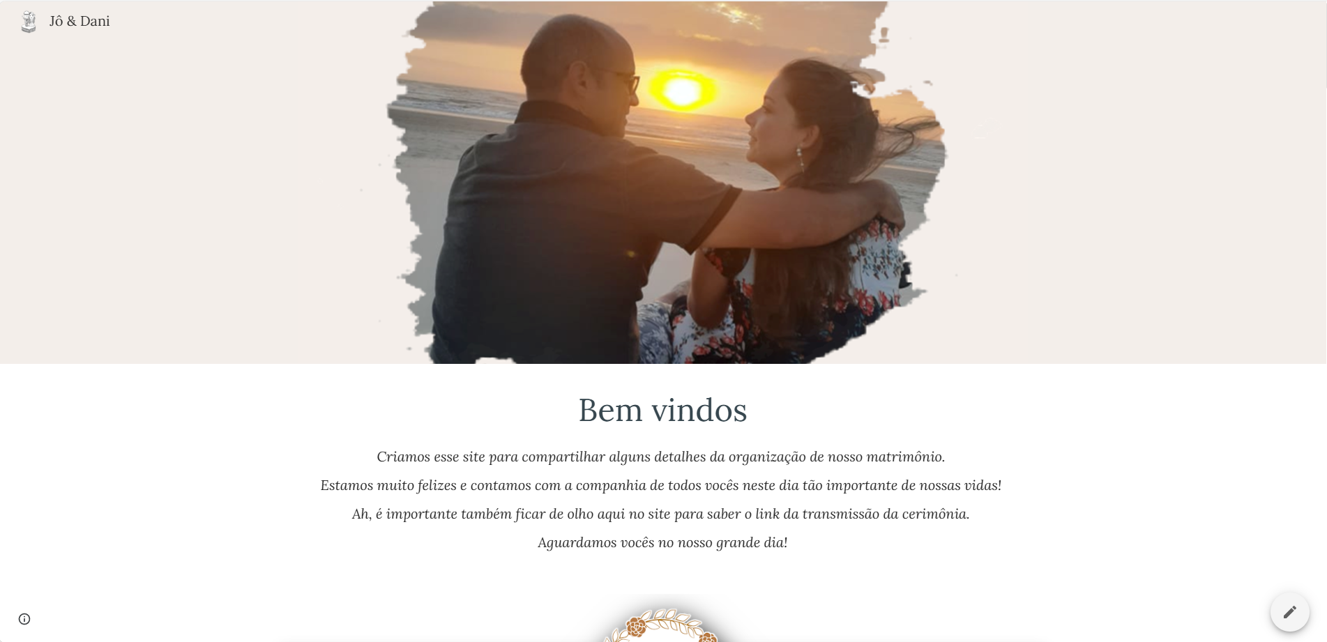 Site casamento