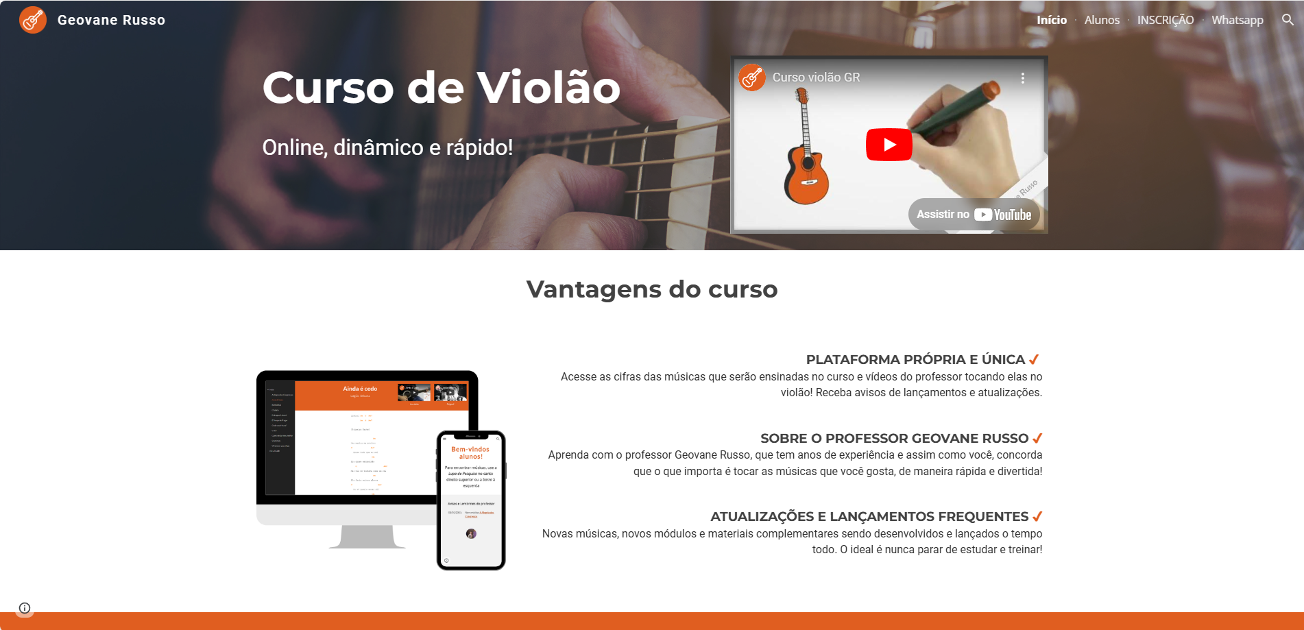 Site de curso de música